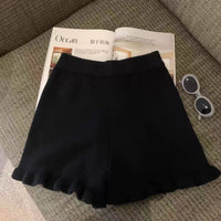 Knitted Elastic High-waist Casual Pants