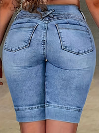 Women's Fashionable Slim-Fit Denim Shorts