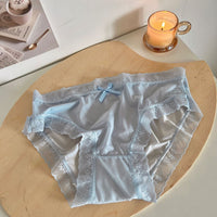 Cream Girl Japanese Quick-drying Ice Silk Underwear Thin Lace Edge