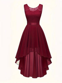 New Front-short Back-long Slim-fit Sleeveless Dress