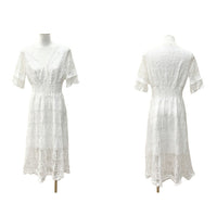 Lace Hollow-out Tassel Dress
