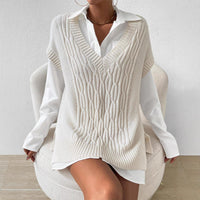 Loose Sleeveless Knit Vest Ladies