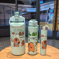 Cartoon Portable Large-capacity Straw Cup New Water Bottle