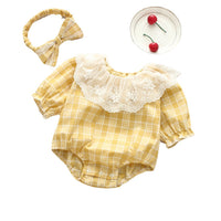 Loose Mesh Cotton Dress Triangle Rompers