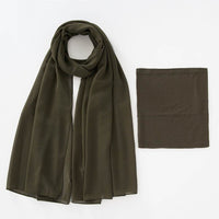 Modal Breathable Elastic Bucket Hat With Pearl Chiffon Scarf Headcloth