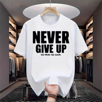 Casual Letter-print Crew-neck Versatile Short-sleeve Top