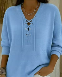 Hooded Knitted Pullover Long Sleeved Sweater