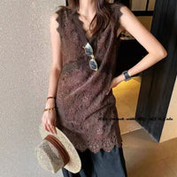 Lace Sleeveless Vest Dress Women