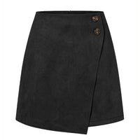 Women's Autumn And Winter Suede Irregular Skirt