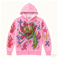 Fashion Casual Printed Polyester Sweater