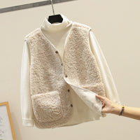 Version Fur Vest Granule Fleece Shoulder Jacket