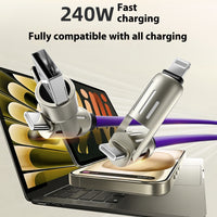 Colorful Breathing Light Four-in-one Data Cable