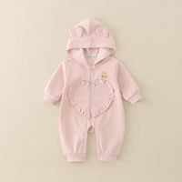 Baby Girl Hooded Cartoon Cute Jumpsuit Infant Fall Outfit Jumpsuit