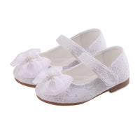 Princess Shoes Bow Lace Wedding Flower Girl