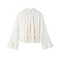 New Women's Classic Fashion Laminated Decoration Shirt