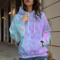 Graffiti Gradient 3D Printed Women's Hooded Sweatshirt
