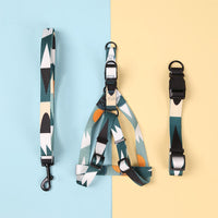 Hand Holding Rope Outing Dog Leash Dog Collar Three-piece Set