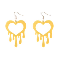 European And American Colorful Love Valentine's Day Gradient Fashion Sweet Acrylic Earrings