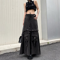 Niche Design Hong Kong Style Retro High Waist Skirt For Women