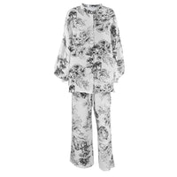 Breathable Long-sleeve Long-pants Cotton Pajamas For Women
