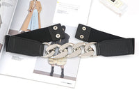 Elastic Waistband Decorative Fashion Dress Narrow Belt