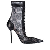 Mesh Patent Leather High-Heel Sandals For Women