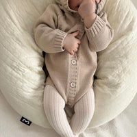 Ins Style Bear Shape Children's Knitted Sweater Baby Jumpsuits