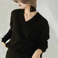 Women's V-neck Sweater Knitted Bottoming Shirt