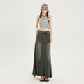 Women's Black Fashion Denim Fishtail Skirt