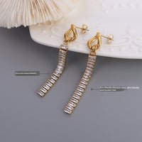 Full-cubic-zirconia Titanium Steel Instagram-style 18k Gold Earrings