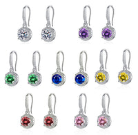 Moissanite Four-claw Round Bag Earrings
