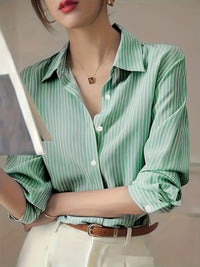 Spring New Striped Casual Shirt For Women