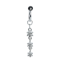 Heart-shaped Zircon Ring Without Perforation Body Piercing Jewelry Titanium Steel Inlaid Pearl Navel Nail