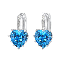 Women's High-End Light-Luxury Silver Heart Ear Clips