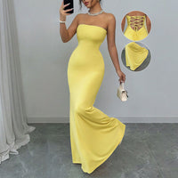 Fashionable Figure-hugging Strapless Backless Bandage Dress