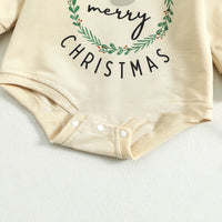 Boys And Girls Baby Christmas Letter Triangle Rompers