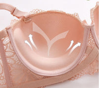 Women's Half Cup Lace Steel Ring Gathering Underwear