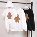 Spring And Autumn Cartoon Bear Embroidered Sweater Long Sleeve Parent-child Wear