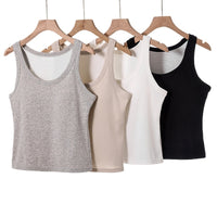 Lyocell Cotton Fixed-cup Padded Strap Camisole