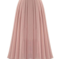 Solid Color High Waist Skirt For Women
