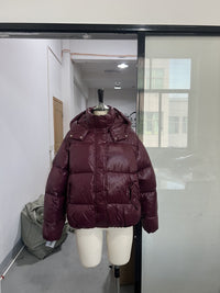 High-end Sophisticated Hooded Cotton Coat With A Zip-up Designwarm And Perfect For Commuting