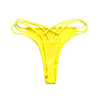 Solid Color Bikini Cross Strap Sand Briefs