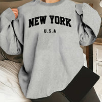 Hooded Sweatshirt Casual Long Sleeve Round Neck Women