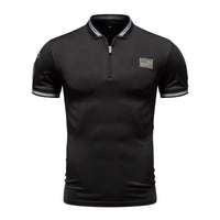Casual Stand-Up Collar T-Shirt Men's Polo Shirt