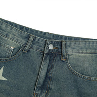 Cross Asterism Printed Cropped Pants Men's