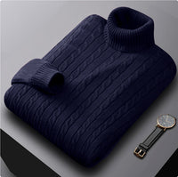 Men's Turtleneck Sweater Fleece-lined Thickened
