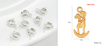 18K Gold Plated Strong Color Retention Spring Fastener