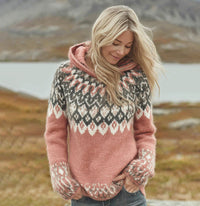 Printed Hoodie Long-sleeved Sweater Christmas Pattern