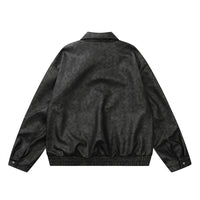 Men's FallWinter Loose Casual Leather Clothing Coat