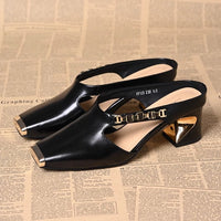 Women's Square Toe Half Slippers
